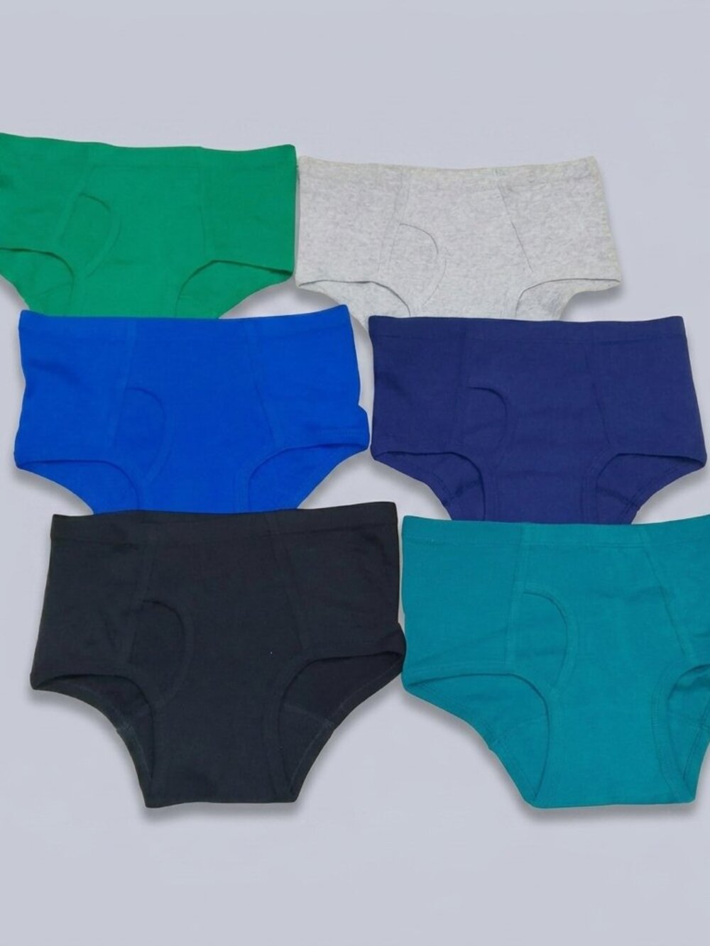 Solids XL Boys Briefs Underwear 6 Pack Solid Colors Classic Cotton